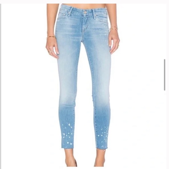 MOTHER Looker Ankle Fray in Pretty Little Words In A Bottle - Picture 1 of 7